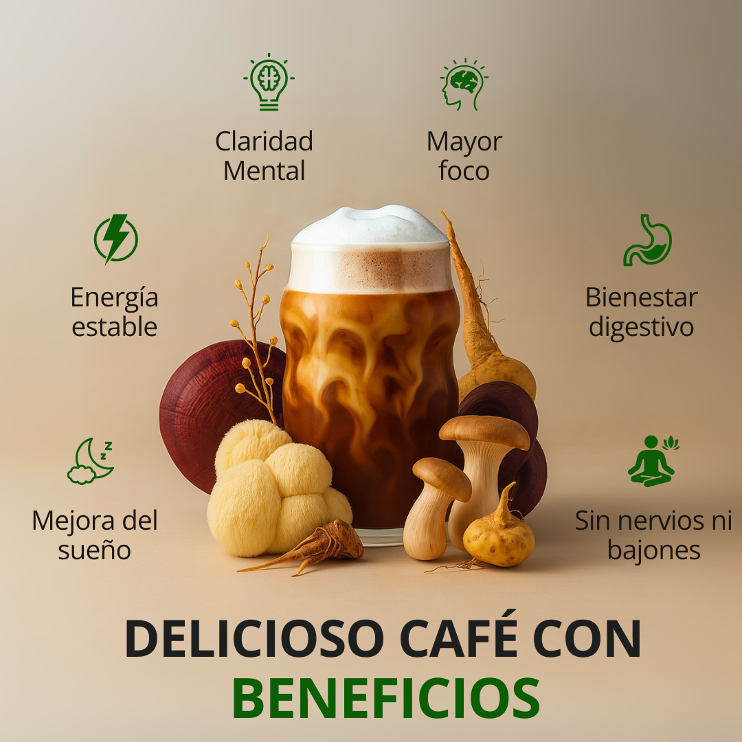 Café com cogumelos funcionais